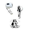 AirPods 第3世代 専用 デザインスキンシール airpods 3 用 エアポッド 3 用 第三世代(2021)対応 2枚入り 各2枚セット イヤホン カバー デコレーション アクセサリー デコシール 017774 女の子 白黒 自転車 女の子 白黒 自転車