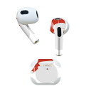 AirPods 第3世代 専用 デザインスキンシール airpods 3 用 エアポッド 3 用 第三世代(2021)対応 2枚入り 各2枚セット イヤホン カバー デコレーション アクセサリー デコシール 017815 クリスマス サンタさん クリスマス
