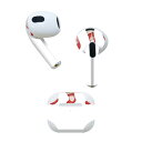 AirPods 第3世代 専用 デザインスキンシール airpods 3 用 エアポッド 3 用 第三世代(2021)対応 2枚入り 各2枚セット イヤホン カバー デコレーション アクセサリー デコシール 017821 クリスマス クリスマス 靴下 サンタ 雪だるま
