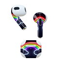 AirPods 第3世代 専用 デザインスキンシール airpods 3 用 エアポッド 3 用 第三世代(2021)対応 2枚入り 各2枚セット イヤホン カバー デコレーション アクセサリー デコシール 018331 アート 虹 レインボー