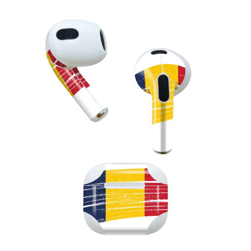 AirPods 第3世代 専用 デザインスキンシール airpods 3 用 エアポッド 3 用 第三世代(2021)対応 2枚入り 各2枚セット イヤホン カバー デコレーション アクセサリー デコシール 018417 国旗 chad チャド AirPods 第3世代 専用 デザインスキンシール airpods 3 用 エアポッド 3 用 第三世代(2021)対応 2枚入り 各2枚セット イヤホン カバー デコレーション アクセサリー デコシール 018417 国旗 chad チャド