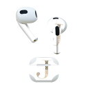 AirPods 第3世代 専用 デザインスキンシール airpods 3 用 エアポッド 3 用 第三世代(2021)対応 2枚入り 各2枚セット イヤホン カバー デコレーション アクセサリー デコシール 019253 フォント 文字 j アルファベット(2)