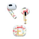 AirPods 第3世代 専用 デザインスキンシール airpods 3 用 エアポッド 3 用 第三世代(2021)対応 2枚入り 各2枚セット イヤホン カ...