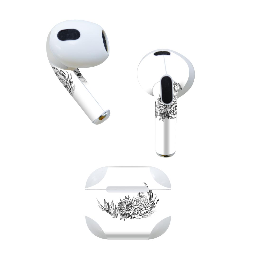 AirPods 第3世代 専用 デザインスキンシール airpods 3 用 エアポッド 3 用 第三世代（2021）対応 2枚..