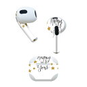 AirPods 第3世代 専用 デザインスキンシール airpods 3 用 エアポッド 3 用 第三世代(2021)対応 2枚入り 各2枚セット イヤホン カバー デコレーション アクセサリー デコシール 019995 お正月 happy new year 星