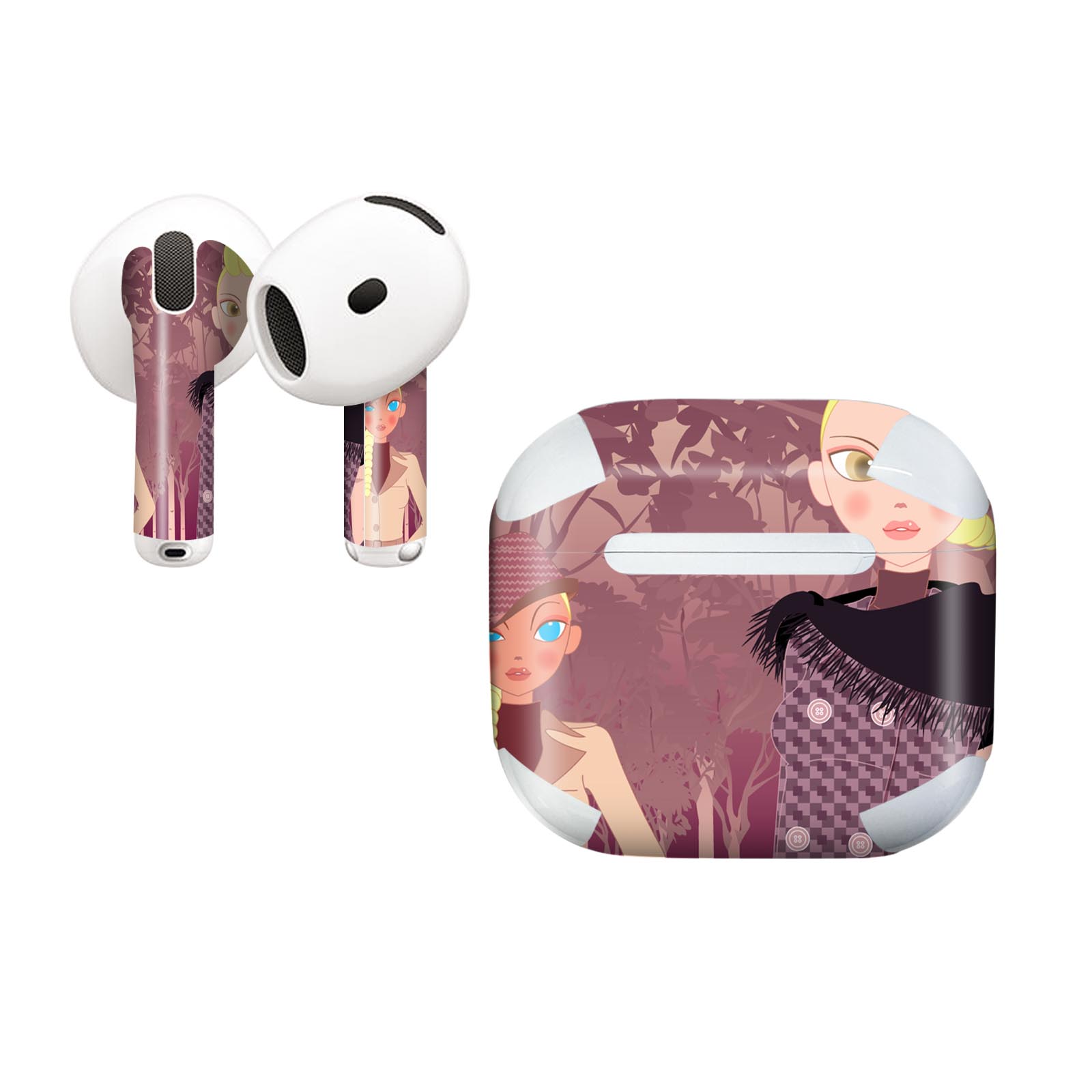 AirPods4 用 オシャレに着飾るデザインステッカー