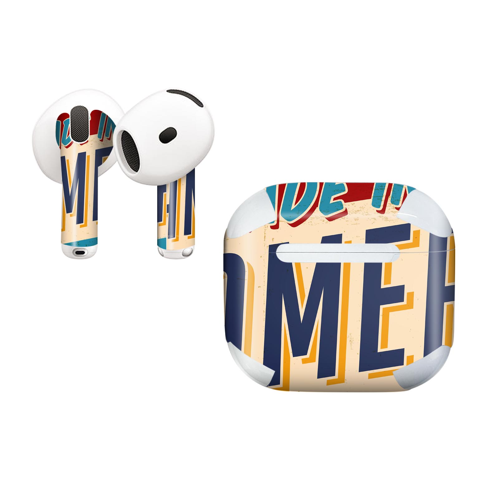 AirPods4 用 オシャレに着飾るデザインステッカー