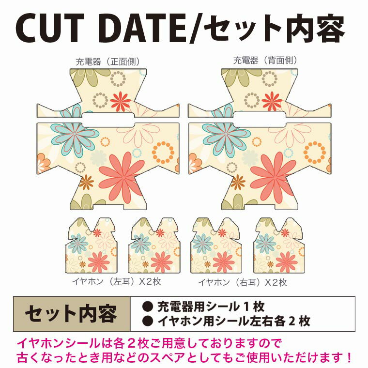 AirPods4 用 オシャレに着飾るデザインステッカー