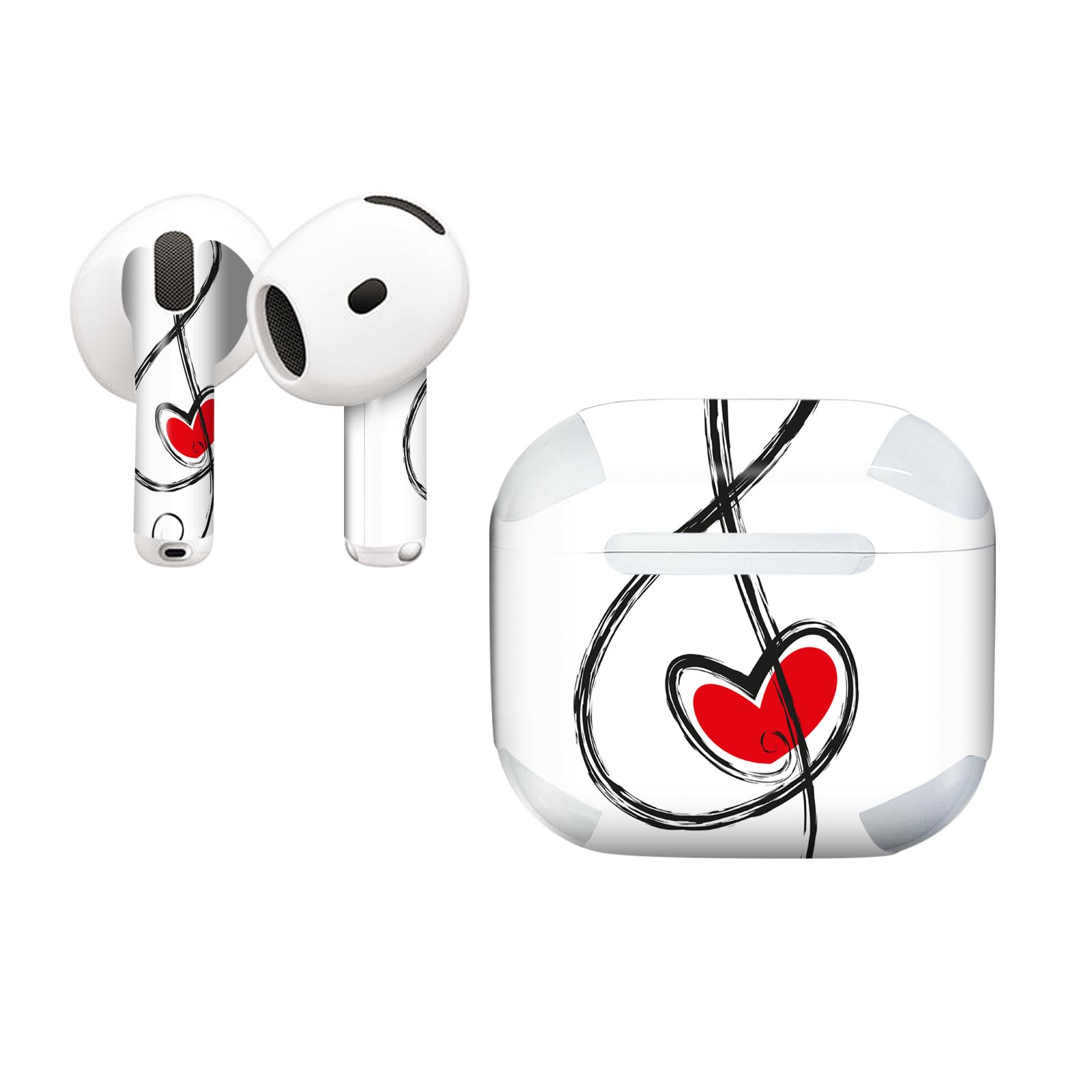 AirPods4 用 オシャレに着飾るデザインステッカー