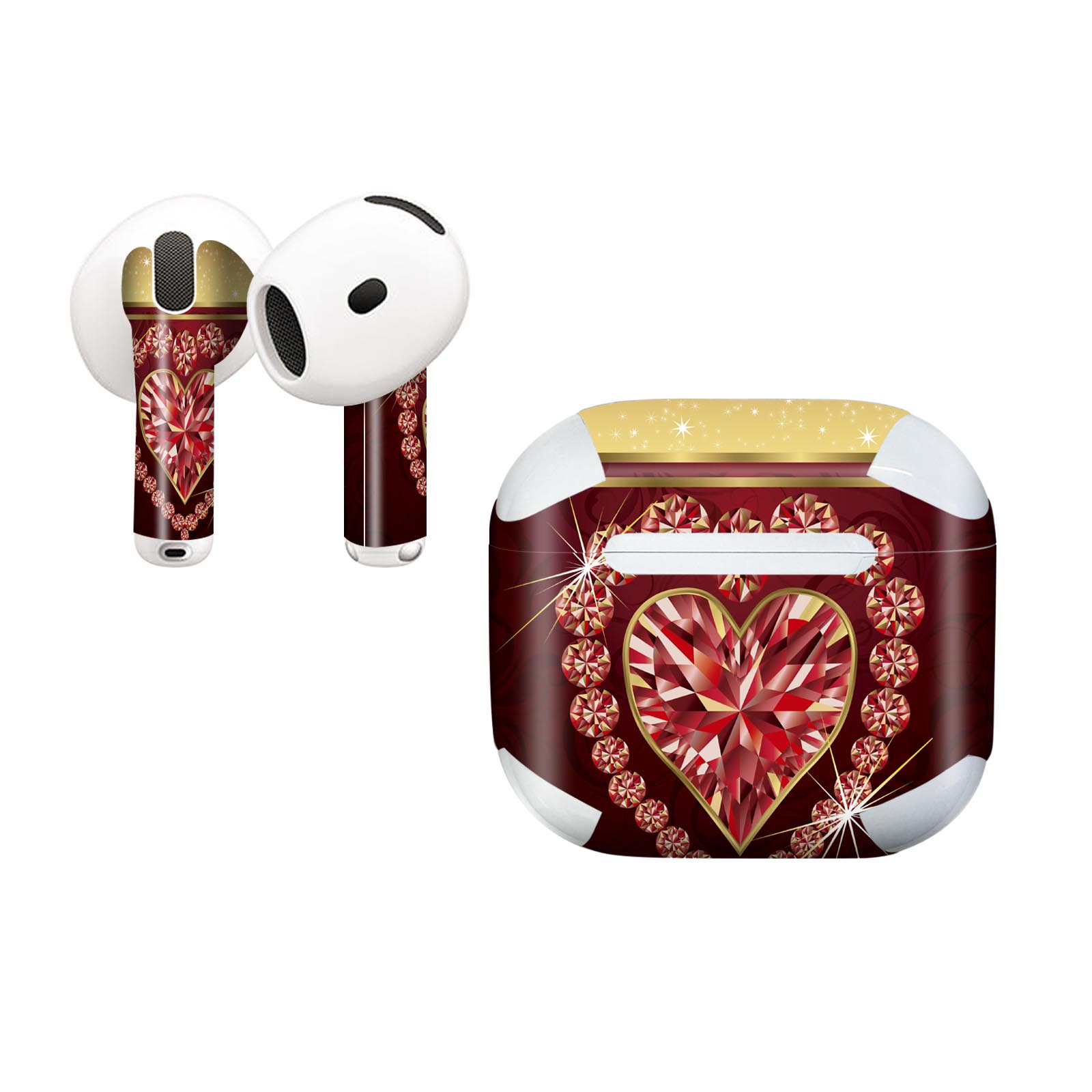 AirPods4 用 オシャレに着飾るデザインステッカー