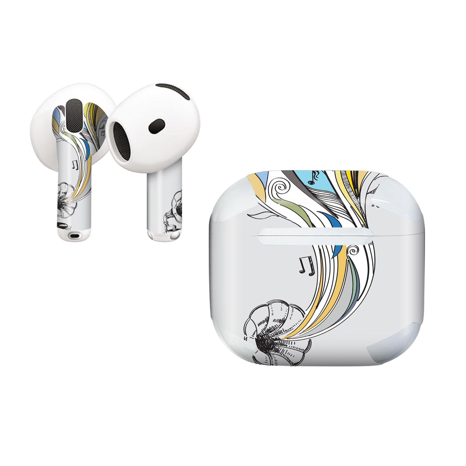 AirPods4 用 オシャレに着飾るデザインステッカー
