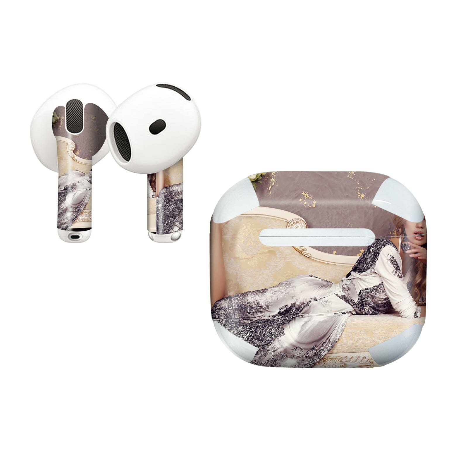 AirPods4 用 オシャレに着飾るデザインステッカー