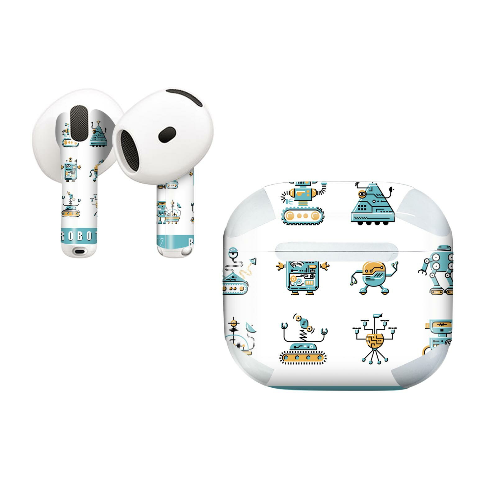 AirPods4 用 オシャレに着飾るデザインステッカー