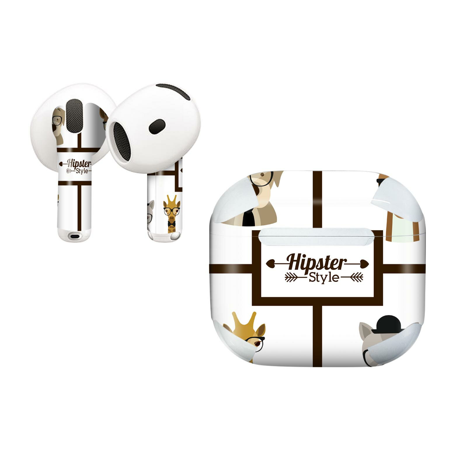 AirPods4 用 オシャレに着飾るデザインステッカー