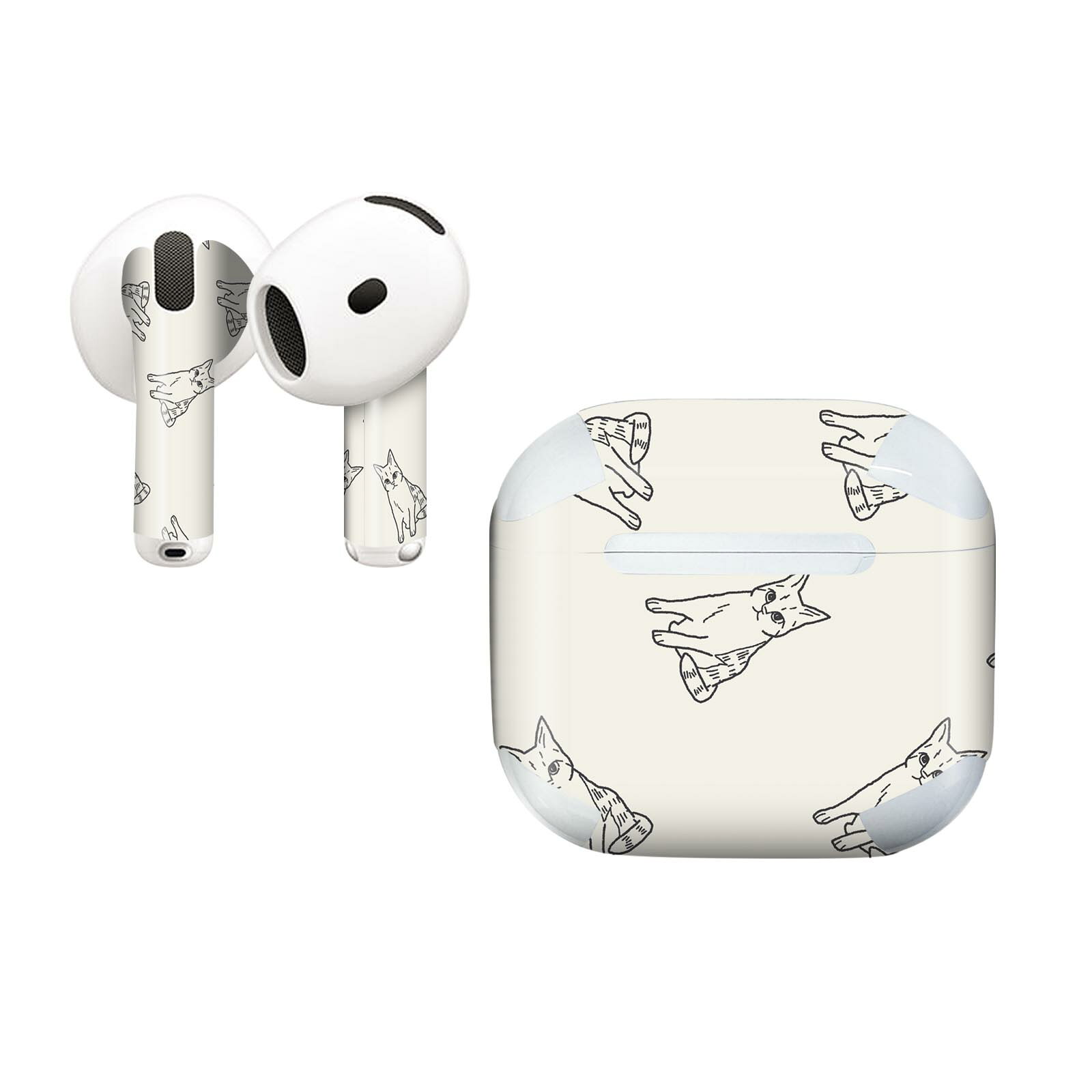 AirPods4 用 オシャレに着飾るデザインステッカー
