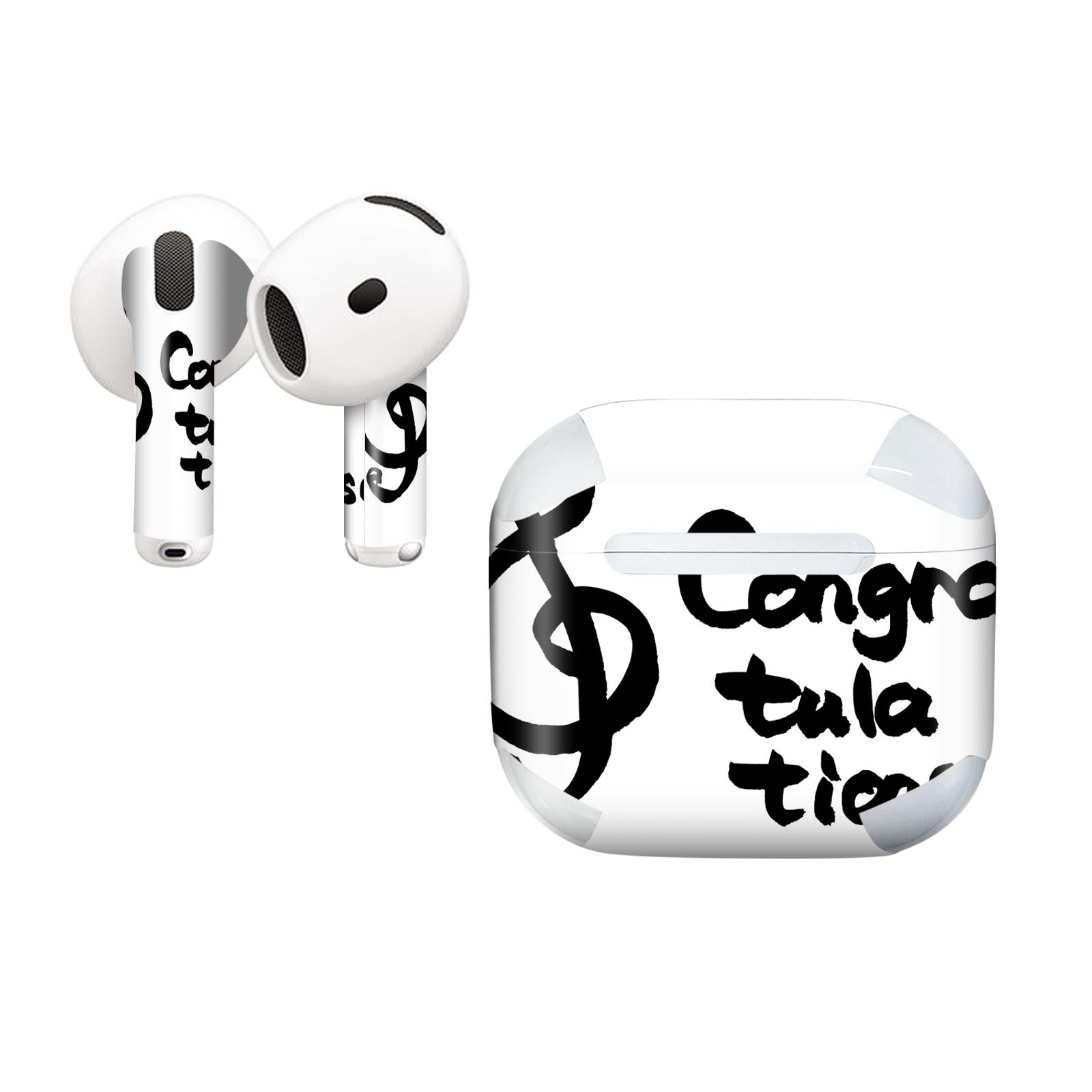 AirPods4 用 オシャレに着飾るデザインステッカー