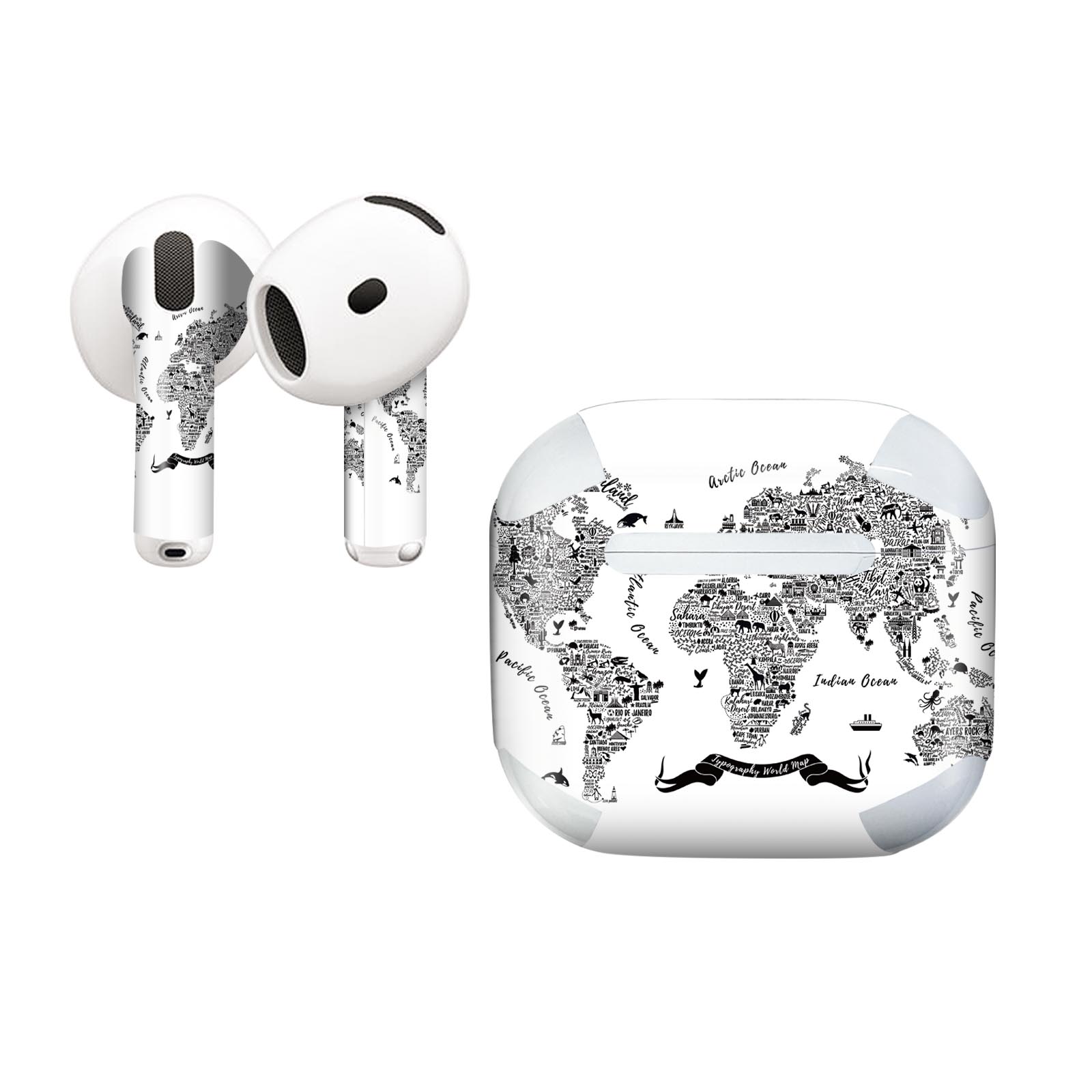 AirPods4 用 オシャレに着飾るデザインステッカー