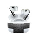 Air Pods Pro2 / Pro1 専用 デザインスキンシール airpods エアポッド apple アップル AirPods Pro 第1世代 airpodsPro 第2世代 対応 イヤホン カバー デコレーション アクセサリー デコシール 001047 ダマスク 黒
