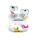 Air Pods Pro2 / Pro1 専用 デザインスキンシール airpods エアポッド apple アップル AirPods Pro 第1世代 airpodsPro 第2世代 対応 イヤホン カバー デコレーション アクセサリー デコシール 001604 ペイント カラフル(2)