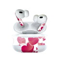 Air Pods Pro2 / Pro1 専用 デザインスキンシール airpods エアポッド apple アップル AirPods Pro 第1世代 airpodsPro 第2世代 対応 イヤホン カバー デコレーション アクセサリー デコシール 001616 ハート かわいい