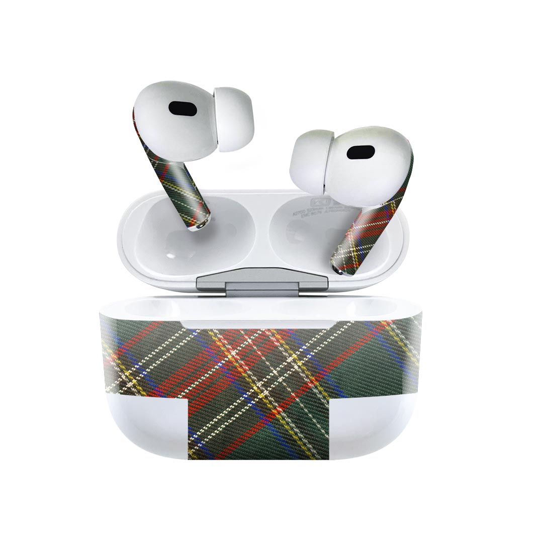 Air Pods Pro2 / Pro1 専用 デザインスキンシール airpods エアポッド apple アップル AirPods Pro 第1世代 airpodsPro 第2世代 対応 イヤホン カバー デコレーション アクセサリー デコシール 001628 チェック