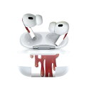Air Pods Pro2 / Pro1 専用 デザインスキンシール airpods エアポッド apple アップル AirPods Pro 第1世代 airpodsPro 第2世代 対応 イヤホン カバー デコレーション アクセサリー デコシール 001952 ペイント 絵の具 赤(2)