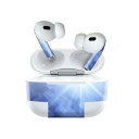 Air Pods Pro2 / Pro1 専用 デザインスキンシール airpods エアポッド apple アップル AirPods Pro 第1世代 airpodsPro 第2世代 対応 イヤホン カバー デコレーション アクセサリー デコシール 002217 シンプル　模様　青