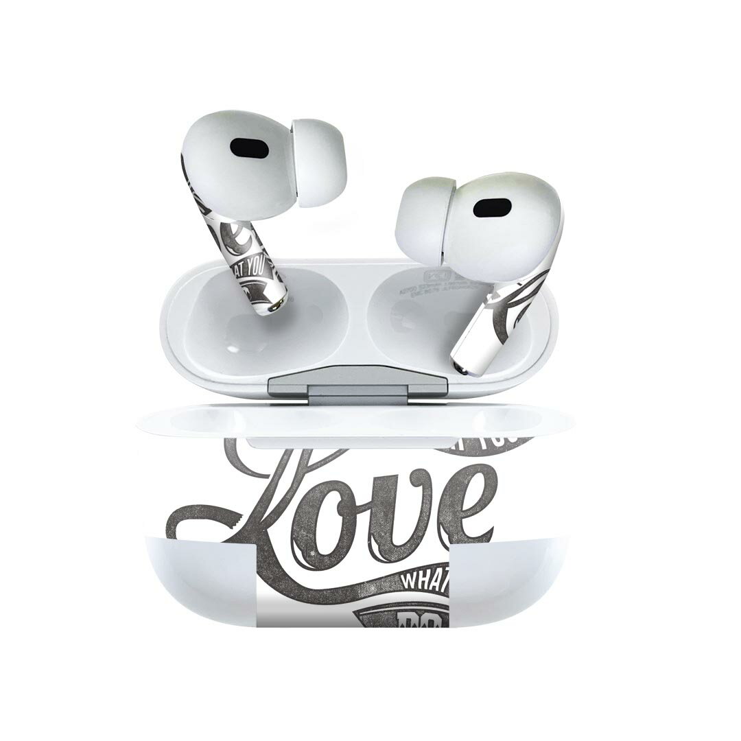 Air Pods Pro2 / Pro1 専用 デザインスキンシール airpods エアポッド apple アップル AirPods Pro 第1世代 airpodsPro 第2世代 対応 イヤホン カバー デコレーション アクセサリー デコシール 003552 英語　文字