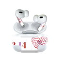 Air Pods Pro2 / Pro1 専用 デザインスキンシール airpods エアポッド apple アップル AirPods Pro 第1世代 airpodsPro 第2世代 対応 イヤホン カバー デコレーション アクセサリー デコシール 020585 マスク デザイン バレンタイン デコレーション