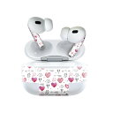 Air Pods Pro2 / Pro1 専用 デザインスキンシール airpods エアポッド apple アップル AirPods Pro 第1世代 airpodsPro 第2世代 対応 イヤホン カバー デコレーション アクセサリー デコシール 020612 マスクデザイン バレンタイン ハート