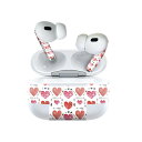 Air Pods Pro2 / Pro1 専用 デザインスキンシール airpods エアポッド apple アップル AirPods Pro 第1世代 airpodsPro 第2世代 対応 イヤホン カバー デコレーション アクセサリー デコシール 020617 マスクデザイン バレンタイン ハート