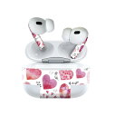 Air Pods Pro2 / Pro1 専用 デザインスキンシール airpods エアポッド apple アップル AirPods Pro 第1世代 airpodsPro 第2世代 対応 イヤホン カバー デコレーション アクセサリー デコシール 020619 マスクデザイン バレンタイン ハート