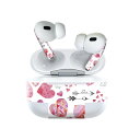 Air Pods Pro2 / Pro1 専用 デザインスキンシール airpods エアポッド apple アップル AirPods Pro 第1世代 airpodsPro 第2世代 対応 イヤホン カバー デコレーション アクセサリー デコシール 020620 マスクデザイン バレンタイン ハート