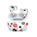 Air Pods Pro2 / Pro1 専用 デザインスキンシール airpods エアポッド apple アップル AirPods Pro 第1世代 airpodsPro 第2世代 対応 イヤホン カバー デコレーション アクセサリー デコシール 020659 マスクデザイン 梅 模様 ひな祭り