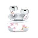 Air Pods Pro2 / Pro1 専用 デザインスキンシール airpods エアポッド apple アップル AirPods Pro 第1世代 airpodsPro 第2世代 対応 イヤホン カバー デコレーション アクセサリー デコシール 020663 マスクデザイン ひな祭り 梅