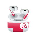 Air Pods Pro2 / Pro1 専用 デザインスキンシール airpods エアポッド apple アップル AirPods Pro 第1世代 airpodsPro 第2世代 対応 イヤホン カバー デコレーション アクセサリー デコシール 020691 マスクデザイン バレンタイン ハート