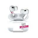 Air Pods Pro2 / Pro1 専用 デザインスキンシール airpods エアポッド apple アップル AirPods Pro 第1世代 airpodsPro 第2世代 対応 イヤホン カバー デコレーション アクセサリー デコシール 020699 マスクデザイン バレンタイン ハート(2)