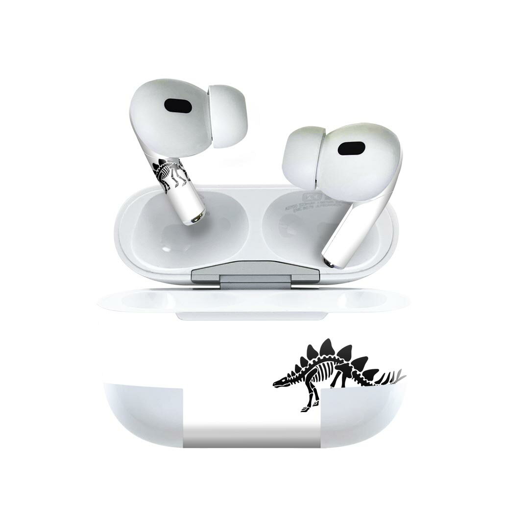 Air Pods Pro2 / Pro1 専用 デザインスキンシール airpods エアポッド apple アップル AirPods Pro 第1世代 airpodsPro 第2世代 対応 イヤホン カバー デコレーション アクセサリー デコシール 020777 マスクデザイン 恐竜 ダイナソー Dinosaurs