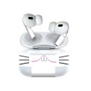 Air Pods Pro2 / Pro1 専用 デザインスキンシール airpods エアポッド apple アップル AirPods Pro 第1世代 airpodsPro 第2世代 対応 イヤホン カバー デコレーション アクセサリー デコシール 020862 マスクデザイン 面白 うさぎ