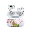 Air Pods Pro2 / Pro1 専用 デザインスキンシール airpods エアポッド apple アップル AirPods Pro 第1世代 airpodsPro 第2世代 対応 イヤホン カバー デコレーション アクセサリー デコシール 022975 自転車 イラスト 花 ペイント