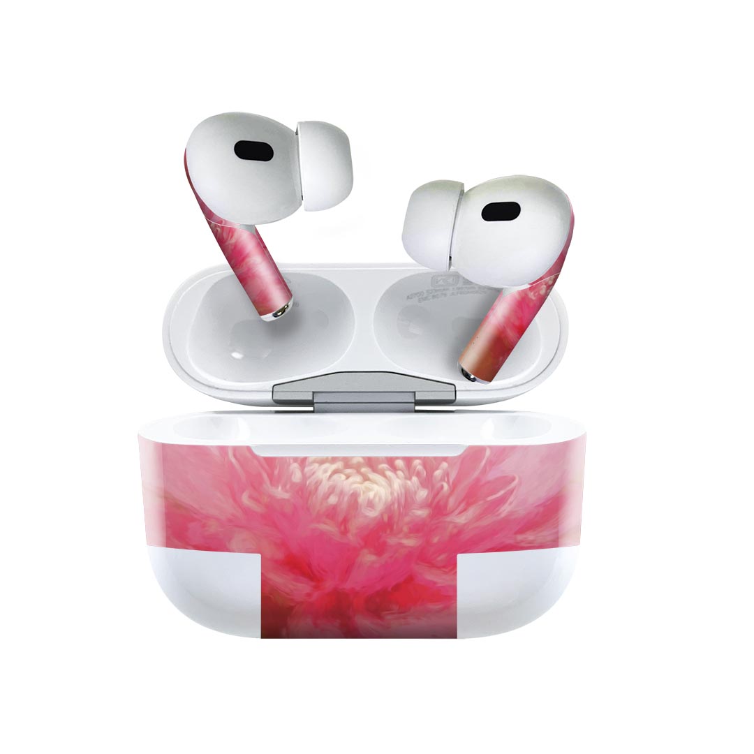 Air Pods Pro2 / Pro1 専用 デザインスキンシール airpods エアポッド apple アップル AirPods Pro 第1世代 airpodsPro 第2世代 対応 イヤホン カバー デコレーション アクセサリー デコシール 023297 花　フラワー