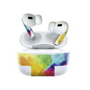 Air Pods Pro2 / Pro1 専用 デザインスキンシール airpods エアポッド apple アップル AirPods Pro 第1世代 airpodsPro 第2世代 対応 イヤホン カバー デコレーション アクセサリー デコシール 023431 ハート レインボー 水彩