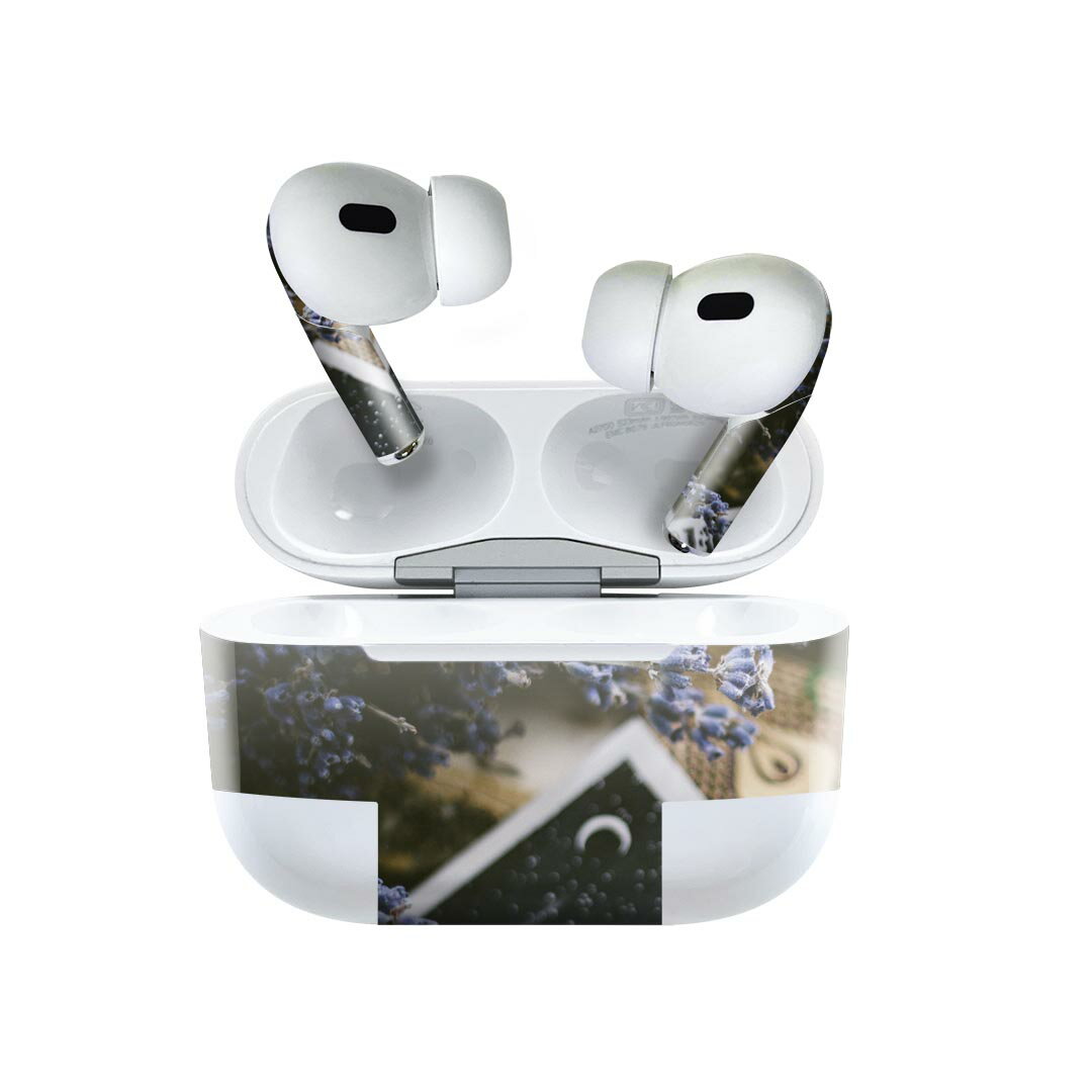 Air Pods Pro2 / Pro1 専用 デザインスキンシール airpods エアポッド apple アップル AirPods Pro 第1世代 airpodsPro 第2世代 対応 イヤホン カバー デコレーション アクセサリー デコシール 023435 花　植物　写真