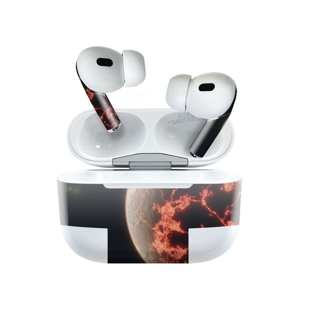 Air Pods Pro2 / Pro1 専用 デザインスキンシール airpods エアポッド apple アップル AirPods Pro 第1世代 airpodsPro 第2世代 対応 イヤホン カバー デコレーション アクセサリー デコシール 023684 惑星　宇宙