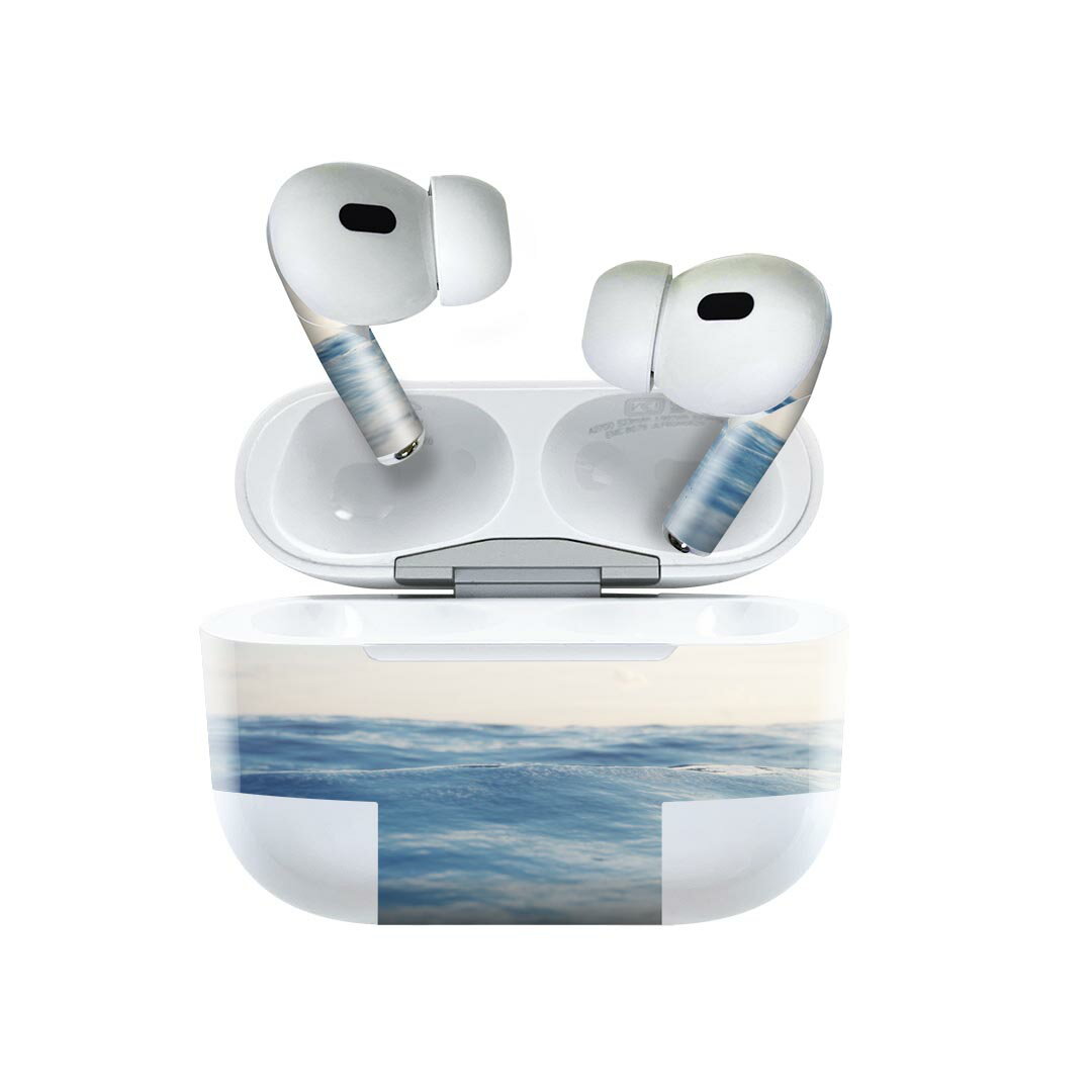 Air Pods Pro2 / Pro1 専用 デザインスキンシール airpods エアポッド apple アップル AirPods Pro 第1世代 airpodsPro 第2世代 対応 イヤホン カバー デコレーション アクセサリー デコシール 023769 空　海　景色