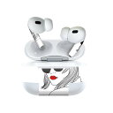 Air Pods Pro2 / Pro1 専用 デザインスキンシール airpods エアポッド apple アップル AirPods Pro 第1世代 airpodsPro 第2世代 対応 イヤホン カバー デコレーション アクセサリー デコシール 023786 イラスト 女性 ファッション(2)