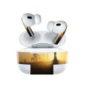 Air Pods Pro2 / Pro1 専用 デザインスキンシール airpods エアポッド apple アップル AirPods Pro 第1世代 airpodsPro 第2世代 対応 イヤホン カバー デコレーション アクセサリー デコシール 023854 夕日 自転車