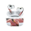 Air Pods Pro2 / Pro1 専用 デザインスキンシール airpods エアポッド apple アップル AirPods Pro 第1世代 airpodsPro 第2世代 対応 イヤホン カバー デコレーション アクセサリー デコシール 025590 BBQ キャンプ 肉 食べ物 写真