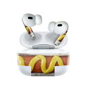 Air Pods Pro2 / Pro1 専用 デザインスキンシール airpods エアポッド apple アップル AirPods Pro 第1世代 airpodsPro 第2世代 対応 イヤホン カバー デコレーション アクセサリー デコシール 025595 食べ物　ホットドッグ　アメリカン