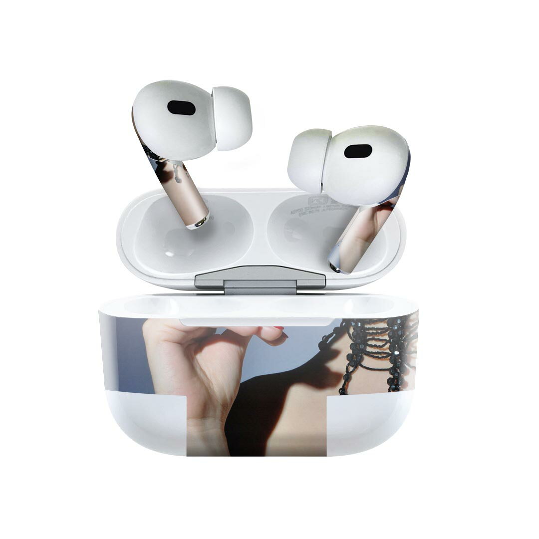 Air Pods Pro2 / Pro1 専用 デザインスキンシール airpods エアポッド apple アップル AirPods Pro 第1世代 airpodsPro 第2世代 対応 イヤホン カバー デコレーション アクセサリー デコシール 025834 女性　人　ドレス